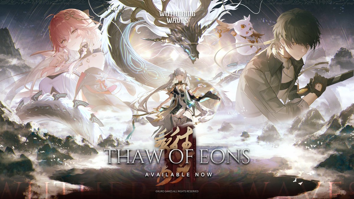 Wuthering_Waves's tweet photo. Version 1.1: Thaw of Eons Patch Notes
Dear Rover:
The Version 1.1 "Thaw of Eons" is now available.
✦ Maintenance Compensations: Astrite x300, Crystal Solvent x2
✦ Bug Fixes Compensation: Astrite x300
✦ Compensation Eligibility: Create a character and unlock the Mail function before 2024-06-28 06:00 (UTC+8). The compensation is valid until the Version 1.2 update.
※ The compensation mail will be sent within 6 hours after the maintenance is completed. The mail will remain valid for 30 days.
Check the link for more information: https://t.co/EQHyGvvgeQ