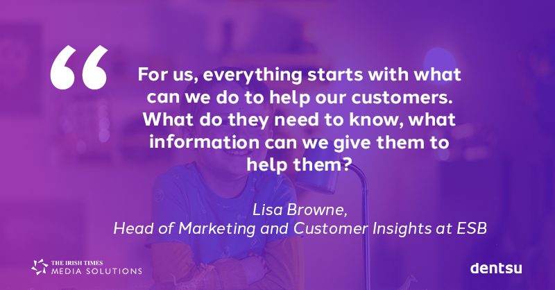 dentsuIE's tweet photo. PODCAST | This week on #InsideMarketing, Lisa Browne of ESB joins dentsu’s Dave Winterlich to explore marketing a successful energy brand. Tune in for insights on brand building, customer support, and community sponsorships in turbulent times. In partnership with @IrishTimesSales