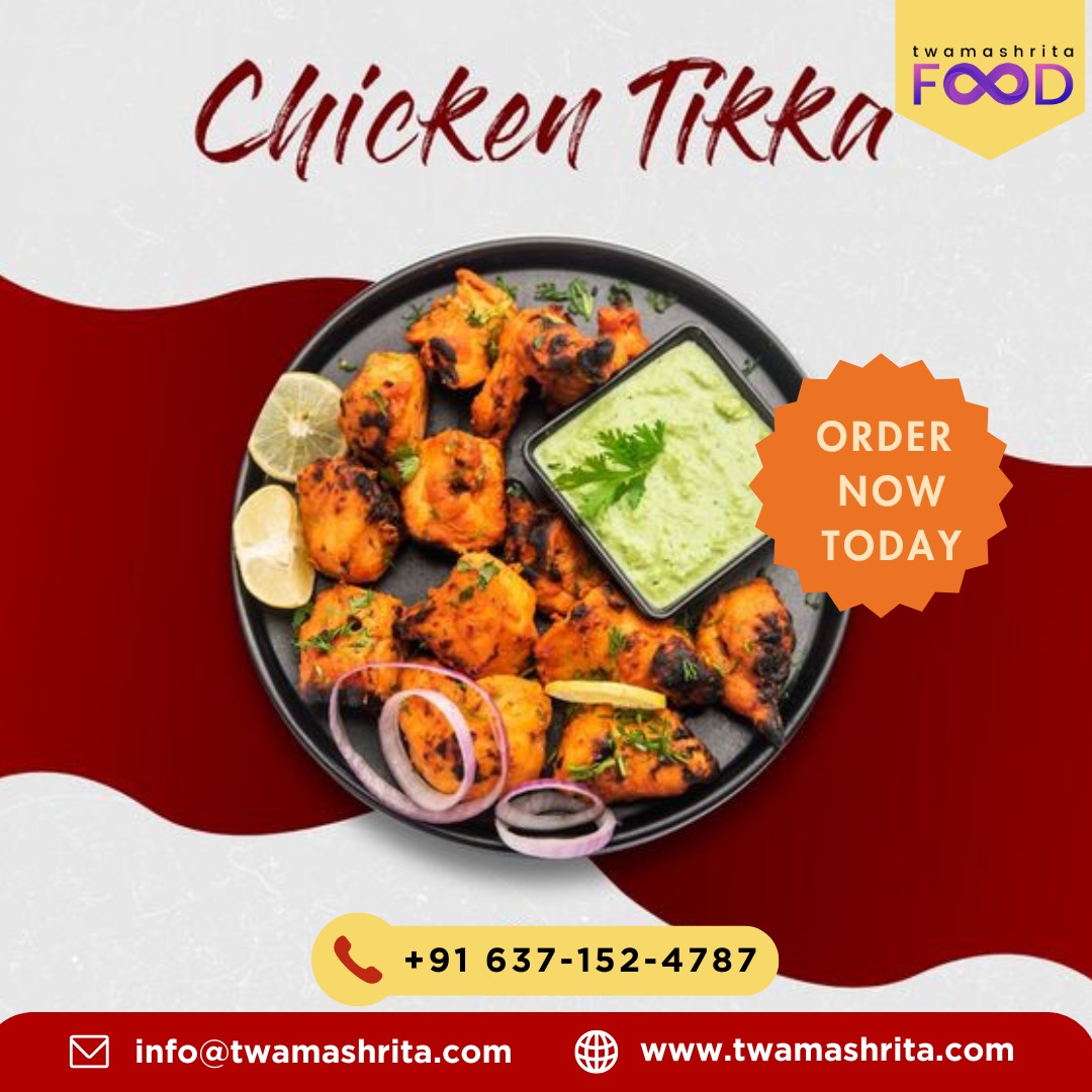 twamashritafood's tweet photo. Yummy Chicken Tikka! Place Your Order Today: https://t.co/sV5yA6LBwj #food #foodie #twamashritafood #foodofindia #foodofodisha #foodpartners #KitchenOwners #chickentikka #chicken #chickenrecipes https://t.co/MhFxubbH1z