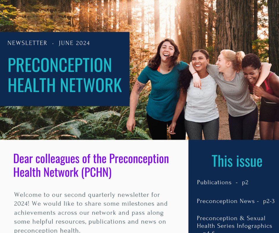 CreHipp's tweet image. The Preconception Health Network's latest quarterly newsletter is out! Ft. a series of #preconceptionhealth &amp;amp; #sexualhealth papers by @ZohraLassi &amp;amp; team, including detailed infographics. A must read for those working in #preconception #health space 👉bit.ly/3zjfMjR