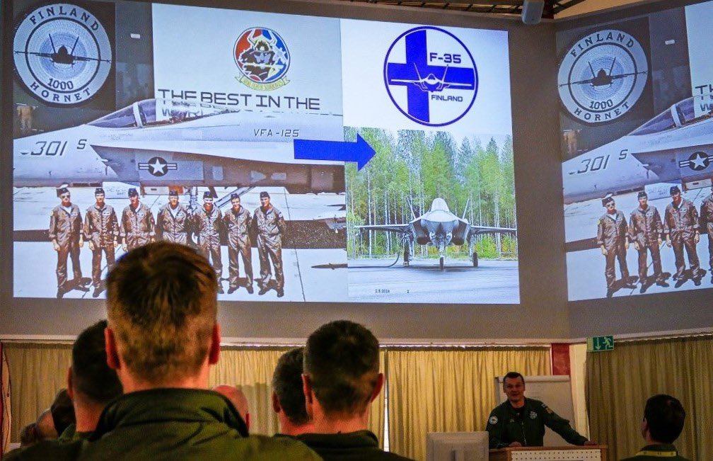 FinnishAirForce's tweet image. Read the article about the preparation for the F-35 initial training and the meeting with the ”Hornet veterans” on the Finnish Air Force website: ilmavoimat.info/F-35-initial-t…

#ilmavoimat #F35Programme #F35