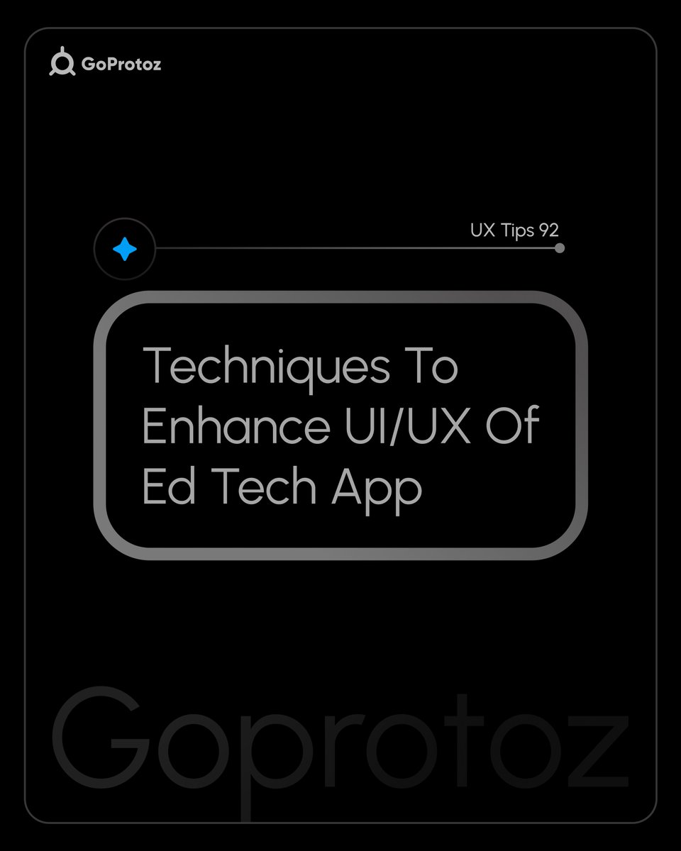 goprotoz's tweet photo. Techniques to Enhance Ed Teach Apps😊
Hope you like this❤️
Comment your favorite Ed Teach application you like the most✌
#userexperience #techniques #edteach #designerthinking #designers #creativity #enhance #uxtips #ui #ux #uidesign #uiux #uiuxdesign #uxdesign #uxdesigner https://t.co/LU5qvETWgO