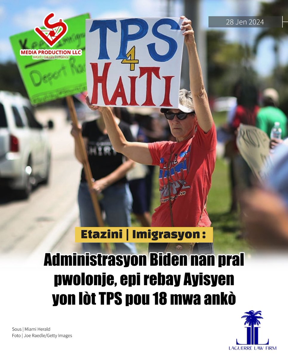 LuckNews88's tweet photo. 📌Se @MiamiHerald ki revele enfòmasyon an, byen bonè maten vandredi 28 jen 2024 la. Daprè sa jounal la ekri, Depatman sekirite enteryè ameriken ap planifye pou fè sa jodi a menm. Pou yon moun benefisye de nouvo TPS la, fòk ou te Etazini🇺🇸jiska 3 jen 2024. Sa vle di, depi w te rantre aprè dat sa a, ou pap elijib. Daprè chif jounal la kominike, gen anviwon 214,000🇭🇹Ayisyen ki deja gen TPS, men gen plis pase 300,000 lòt ki ka ajoute ankò kòm benefisyè, nan nouvo TPS yap bay la | LSV