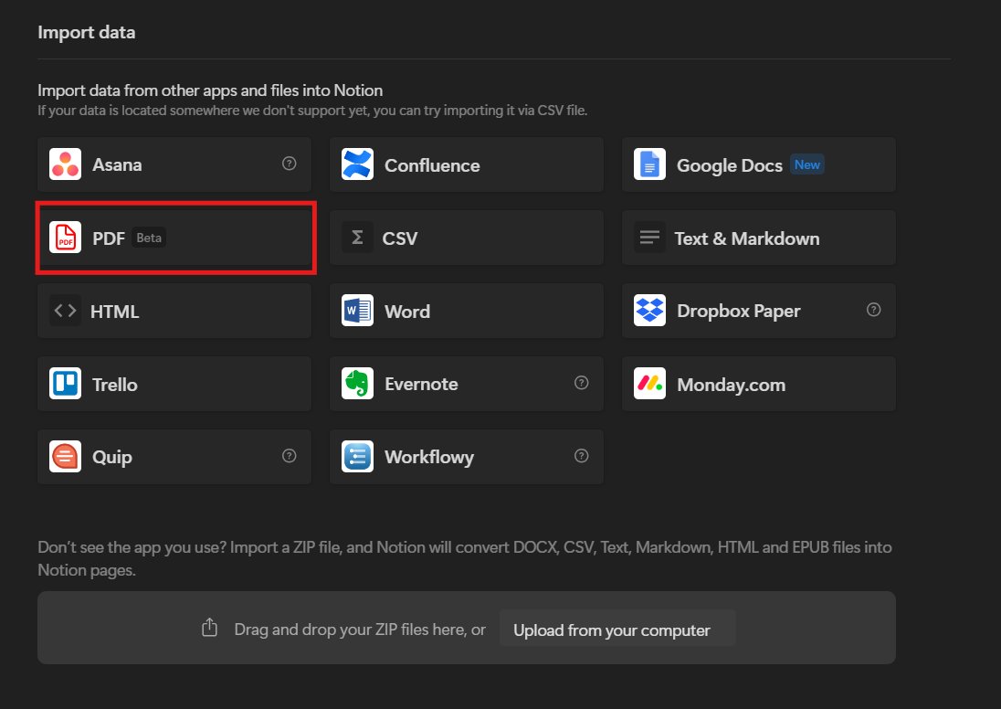 Kuntalgo's tweet image. Did you try the new PDF import option in Notion? 
It beautifully identifies all kind of content and preserves their structure even in a table format. 
So, I am no longer embedding a pre-annotated PDF or adding highlighted screenshots from PDF. 
#notiontwt #notion