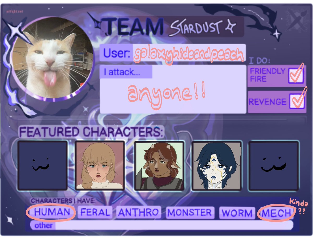 Oooh you wanna attack me on artfight so bad