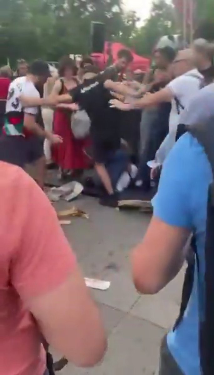 CesarCavalhero's tweet photo. Quand des filles patriotes viennent à un rassemblement du NFP accompagnées de pancartes marquées d'informations FACTUELLES elles sont lynchées.

Quand une femme insulte un cortège nationaliste de "sales blancs de merde", elle repart tranquillement.

Ils sont les barbares. https://t.co/0uxkfSgzwL