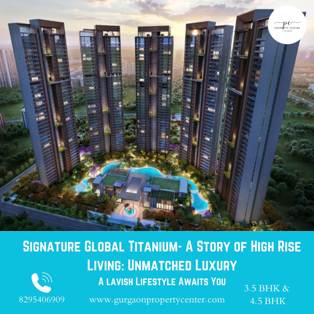 propertycenter_'s tweet photo. In the heart of a bustling city, where dreams intertwine with the pulse of urban life, there stands a testament to strength, durability, and prestige. 
Signature Global Titanium SPR offers 3.5 &amp; 4.5 BHK high-rise apartments in Sector 71, SPR Road, Gurugram.
#signatureglobal https://t.co/KTz7qtduQw