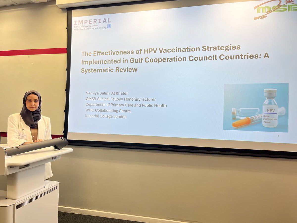 Congratulations to one of our GP Fellows from Oman - Dr Samiya Al-Khadi for presenting her research project with us at <a href="/CityUniLondon/">Anna</a>’s conference

Visit our website for more information about our research and #fellowships

#publichealth