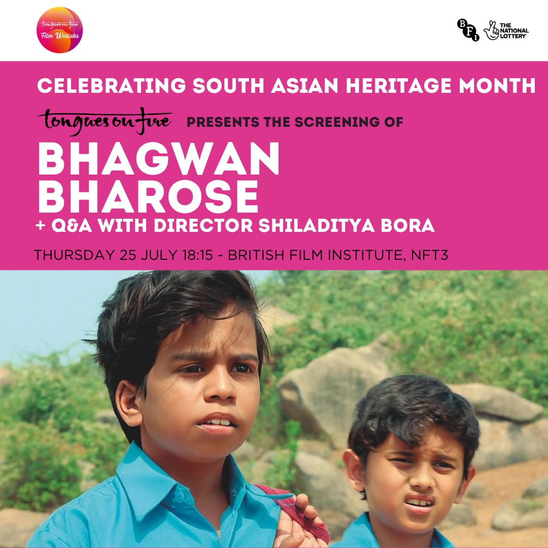 ✨To celebrate South Asian Heritage Month, Tounges on Fire - Film Wallahs presents the screening of Bhagwan Bharose + Q&amp;A with director Shiladitya Bora.

❗P.s: this film won the Best Film Award at UKAFF 2023 and was the Closing Film. If you have missed it, this is your chance!