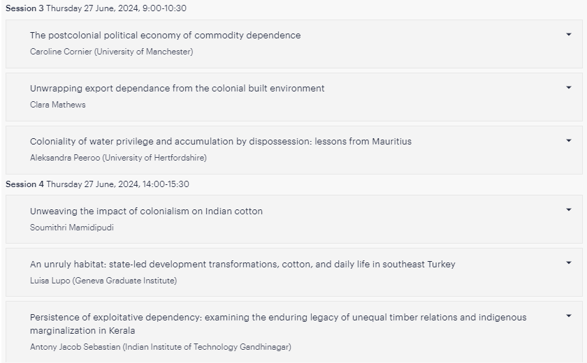 We've had a great collection of presentations in our #DSA2024 panels on 'The colonial roots of commodity dependence' - many insights on continuities, ruptures &amp; mechanisms through which colonial relations persist and get re-shaped. Thanks to all presenters!