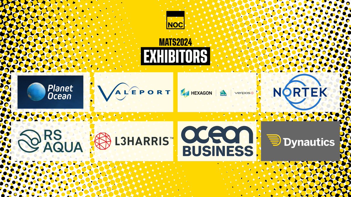 🥁 Introducing our first batch of confirmed exhibitors for this years Marine Autonomy and Technology Showcase 2024!

There's still a week to submit an abstract. Find out more how to submit for 5th-7th November here 👉 noc-events.co.uk/mats-2024

#MATS24