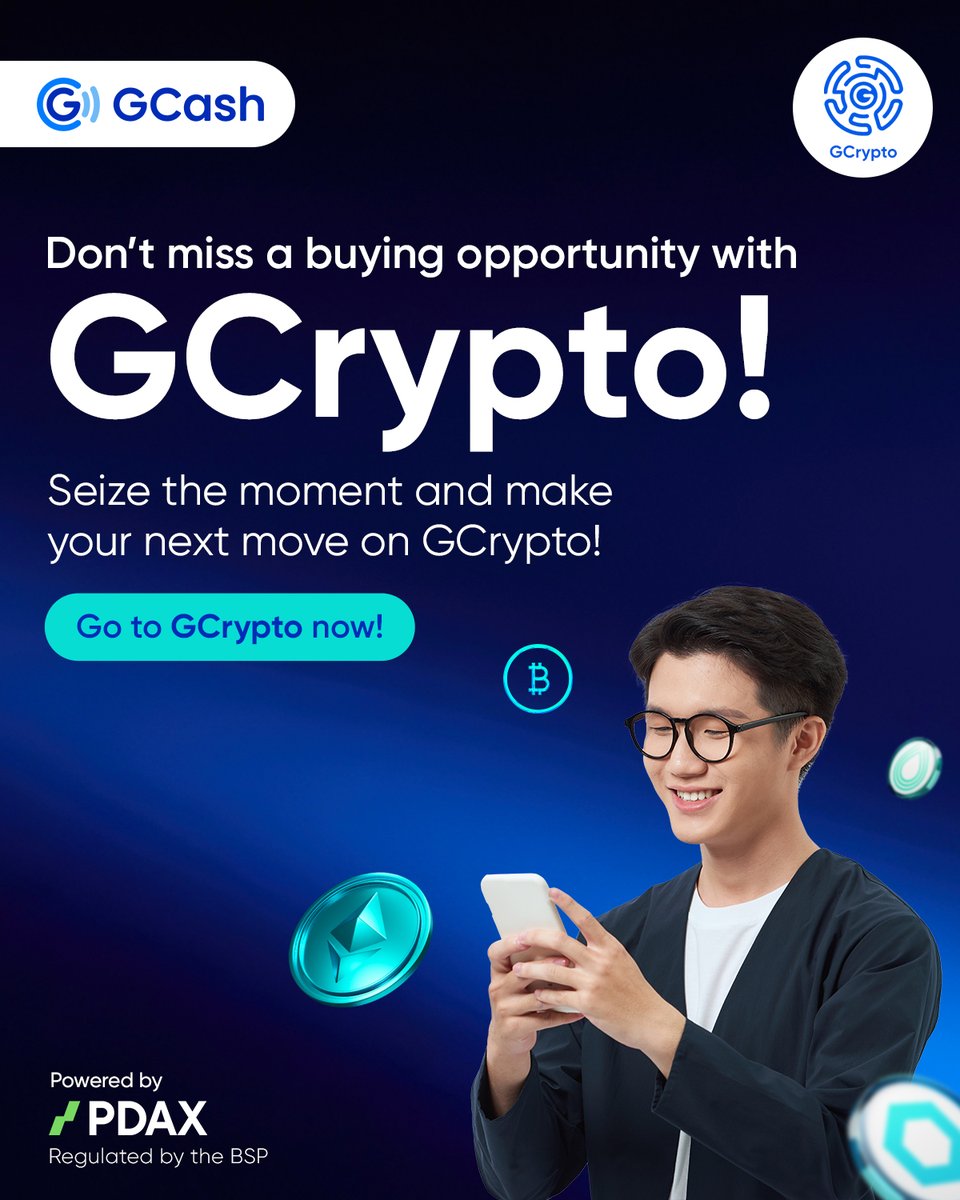 Growing your crypto portfolio? Check out the GCrypto-exclusive buying  opportunities on GCash now! Supervised by the Bangko Sentral ng Pilipinas  Chat with Gigi inside the GCash app or visit the Help Center