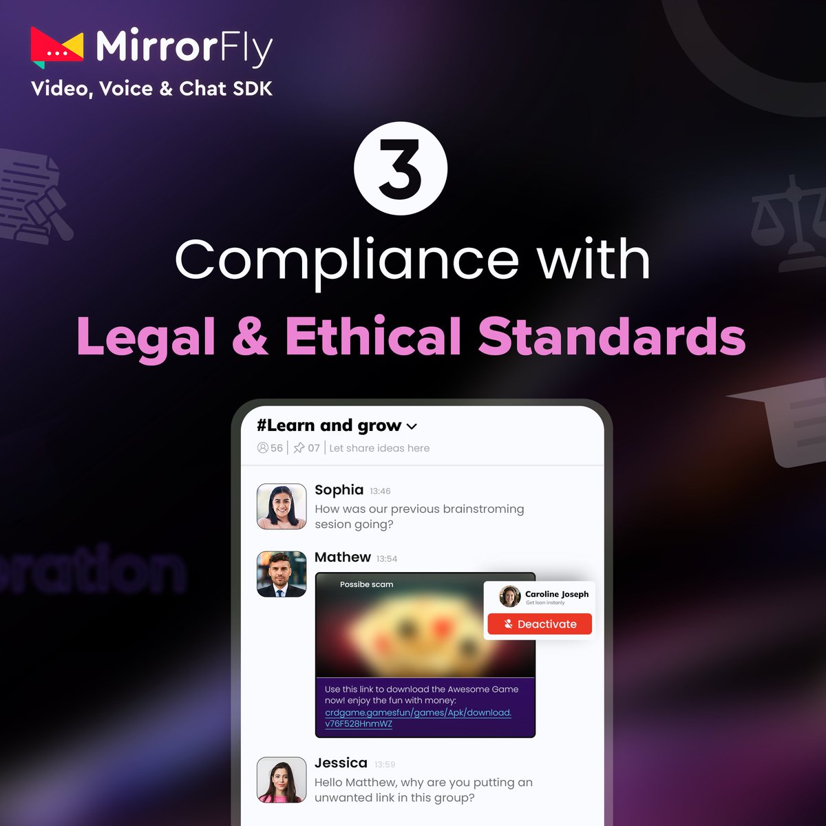 MirrorFlyTeam's tweet image. From safeguarding your brand reputation to protecting users from harmful content, discover how to cultivate a safe and thriving online space.

To read further about chat moderation -hubs.li/Q02DGQpr0 

#MirrorFly #ChatModeration #Business #ChatSDK #InAppChat #Reasons