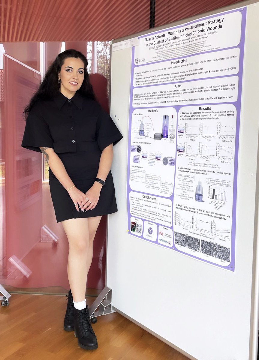At #Eurobiofilms2024 &amp; want to hear about plasma…?!
…Not blood plasma…
The spicy antimicrobial water type for revamping topical antiseptics to treat biofilm-infected chronic wounds 😎⚡️💧🧫

Come check out my poster today after lunch :)

<a href="/esgb_escmid/">ESGB</a> <a href="/ESCMID/">ESCMID</a>