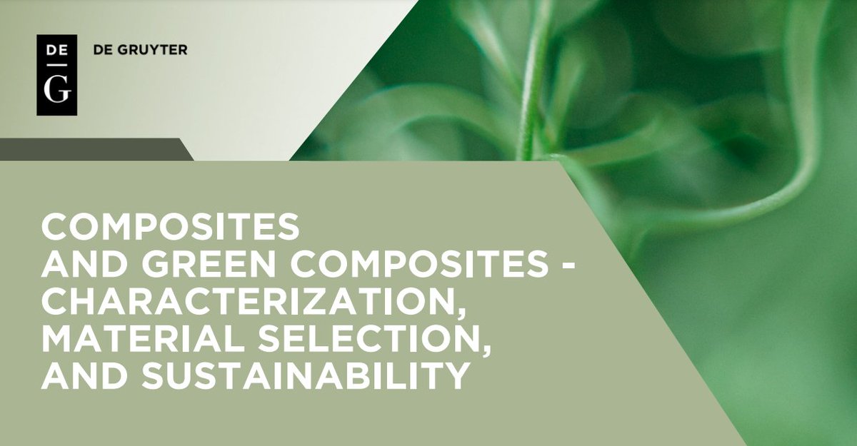 DGJournals's tweet photo. New CFP in Green Processing and Synthesis :
Composites and Green Composites Characterization, Material Selection and Sustainability
More info (PDF): https://t.co/gqKoRnih7r
Journal page: https://t.co/r5b8H0iohe
#Composites #Polymers #Nanomaterials #Biodegradability #recycling