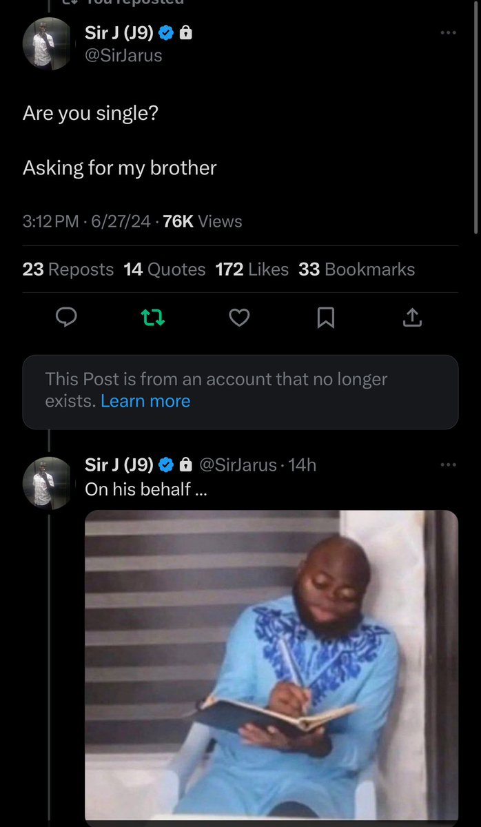 Chrisllionaire's tweet image. My fellow amebo, this is the Genesis - Revelation of the Sir J brouhaha on the TL.

You're welcome 🌚