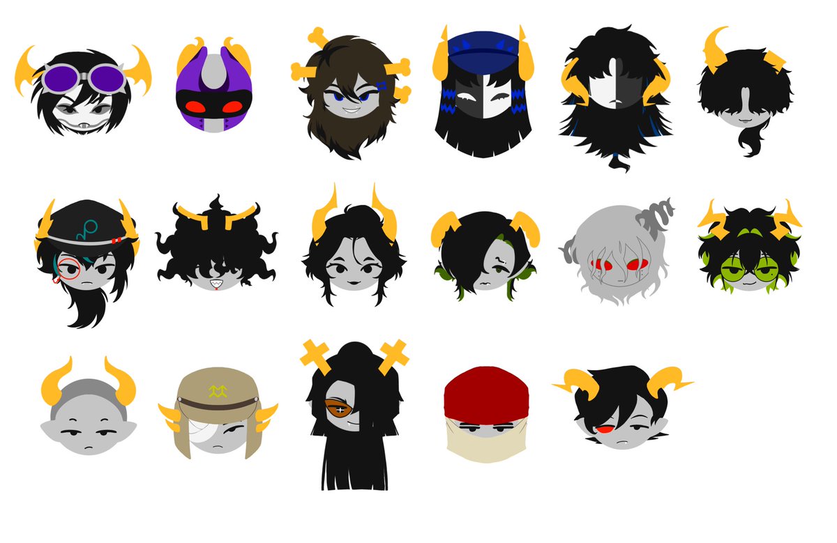 Draw me and my friends’ fantroll in hiveswap trial icon style><

#fantroll