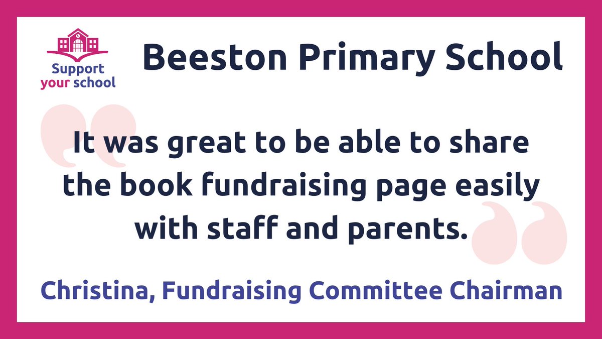 Supportyoursch's tweet image. Make fundraising easy with a dedicated donation page! 🥳

Friends of Beeston School combined in-person events with an online campaign to achieve their fundraising goal.

Find out more about their success story: supportyourschool.org.uk/blog/beeston-p…