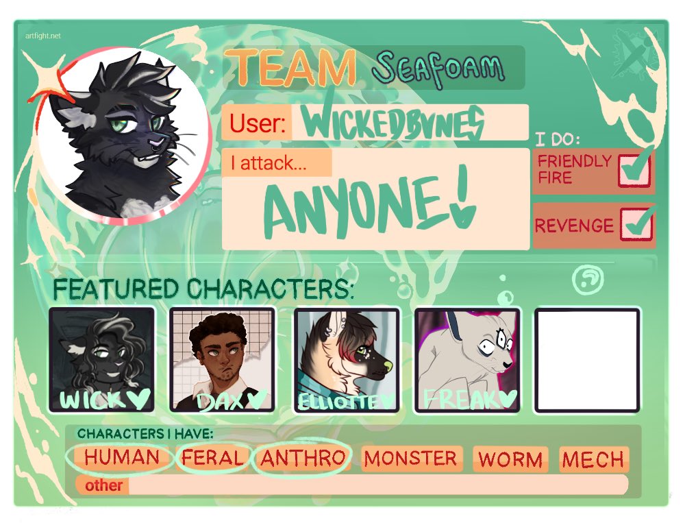 time for the fight with art… very excited :] 

#artfight2024 #artfight