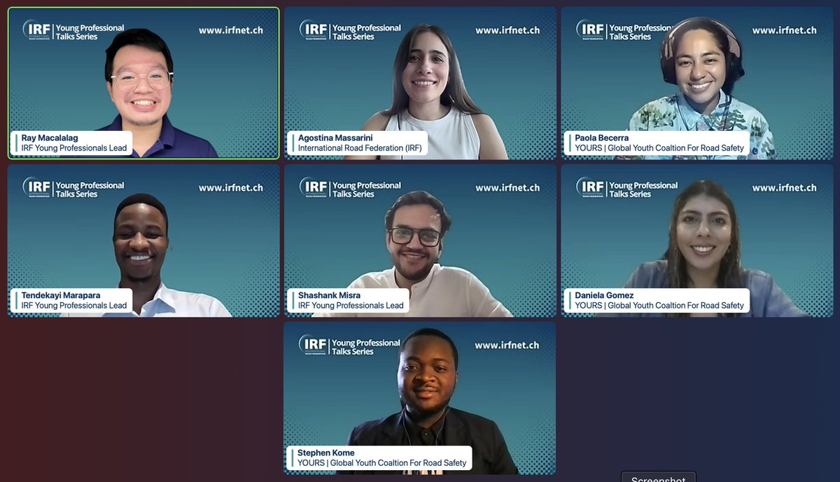 IRF®️ (Official Account) (@irfofficial_org) on Twitter photo 🚨 STARTING NOW!
Join our webinar with <a href="/YOURS_YforRS/">YOURS - Youth for Road Safety</a> & <a href="/ClaiminOurSpace/">Global Youth Coalition for Road Safety</a>! We will be discussing #sustainablemobility until 14:00 CEST!🚋
Don't miss out👉 buff.ly/3REcIFa 🚨 STARTING NOW!
Join our webinar with <a href="/YOURS_YforRS/">YOURS - Youth for Road Safety</a> & <a href="/ClaiminOurSpace/">Global Youth Coalition for Road Safety</a>! We will be discussing #sustainablemobility until 14:00 CEST!🚋
Don't miss out👉 buff.ly/3REcIFa