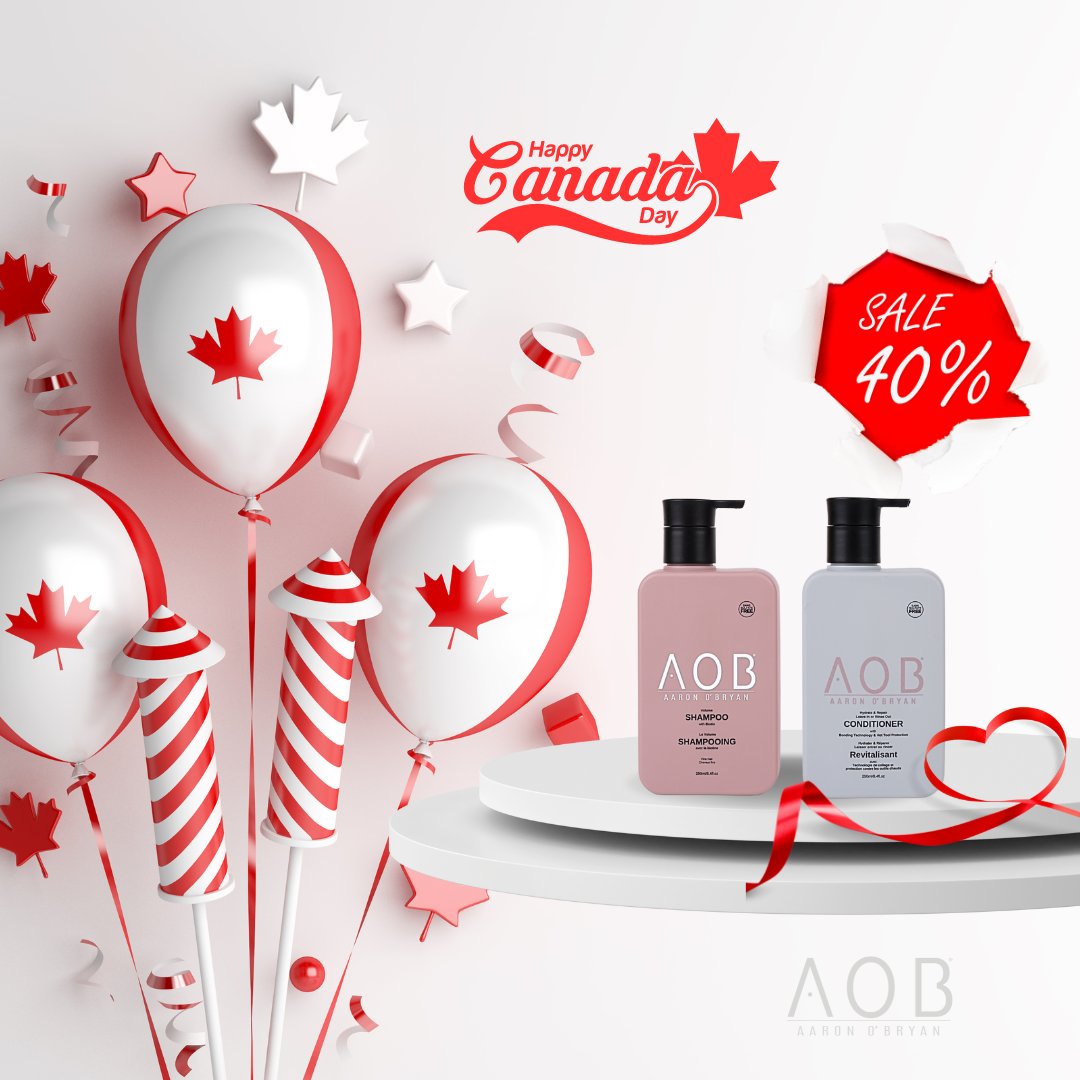 AOBProducts's tweet photo. 🎉 40% OFF Everything to Celebrate 🇨🇦 Canada Day with AOB Products 🎉 

To celebrate this special day, we're offering an incredible 🎉 40% OFF EVERYTHING Site-Wide! 🎉 It's the perfect time to stock up on all your favorite hair care products.

Shop Now - https://t.co/9J4ycwRQ5F https://t.co/ahGXV5AjCO