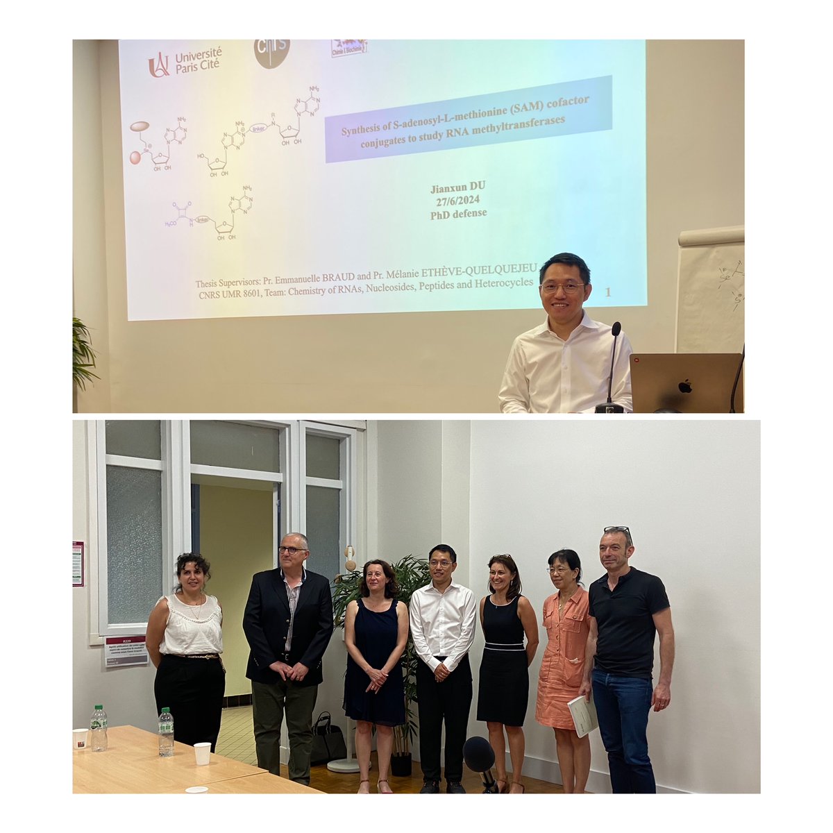Jianxun Du is now Doctor from Université Paris Cité.
🧑‍🎓🍾
Good jod Du and thank you to the jury for the scientific discussion