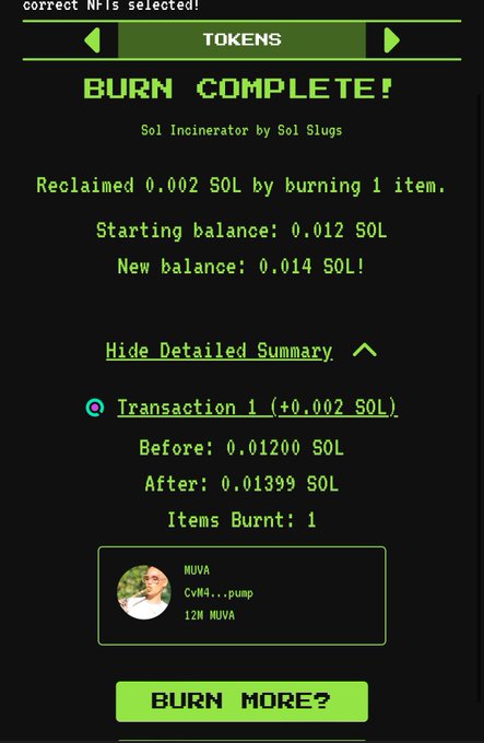 $300k burned  See you on Spaces tomorrow 💚💚💚  $MUVA 😝🤘🏽 https://t.co/Q8GhYQw8lx<a href="/tag/trump2024"class="tags"><span>#trump2024</span></a>