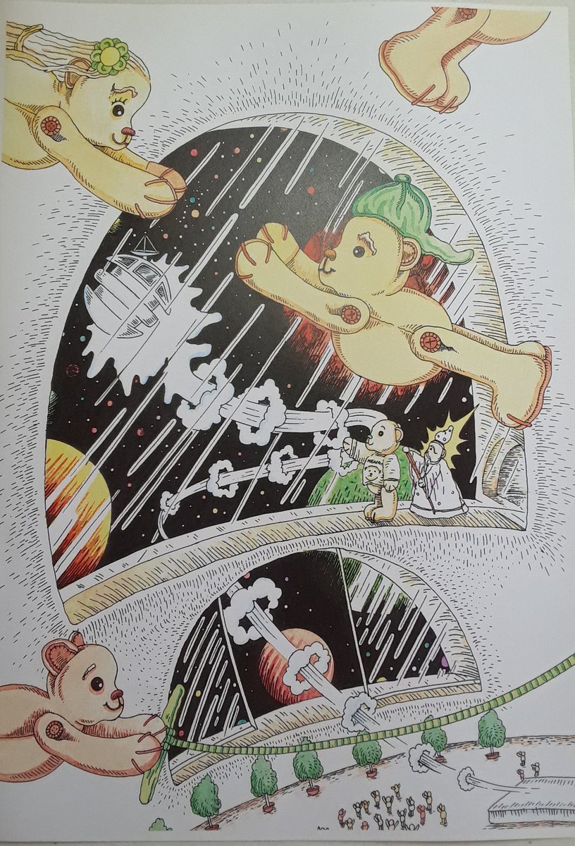 Spaceship launches are big events on Vynen and are usually attended by tens of thousands of bears, eager to see their heroes up close. This particular launch has drawn the biggest crowd ever... #nature #stortytelling #childrensbooks #animation #toys #characters #pawsfortheplanet