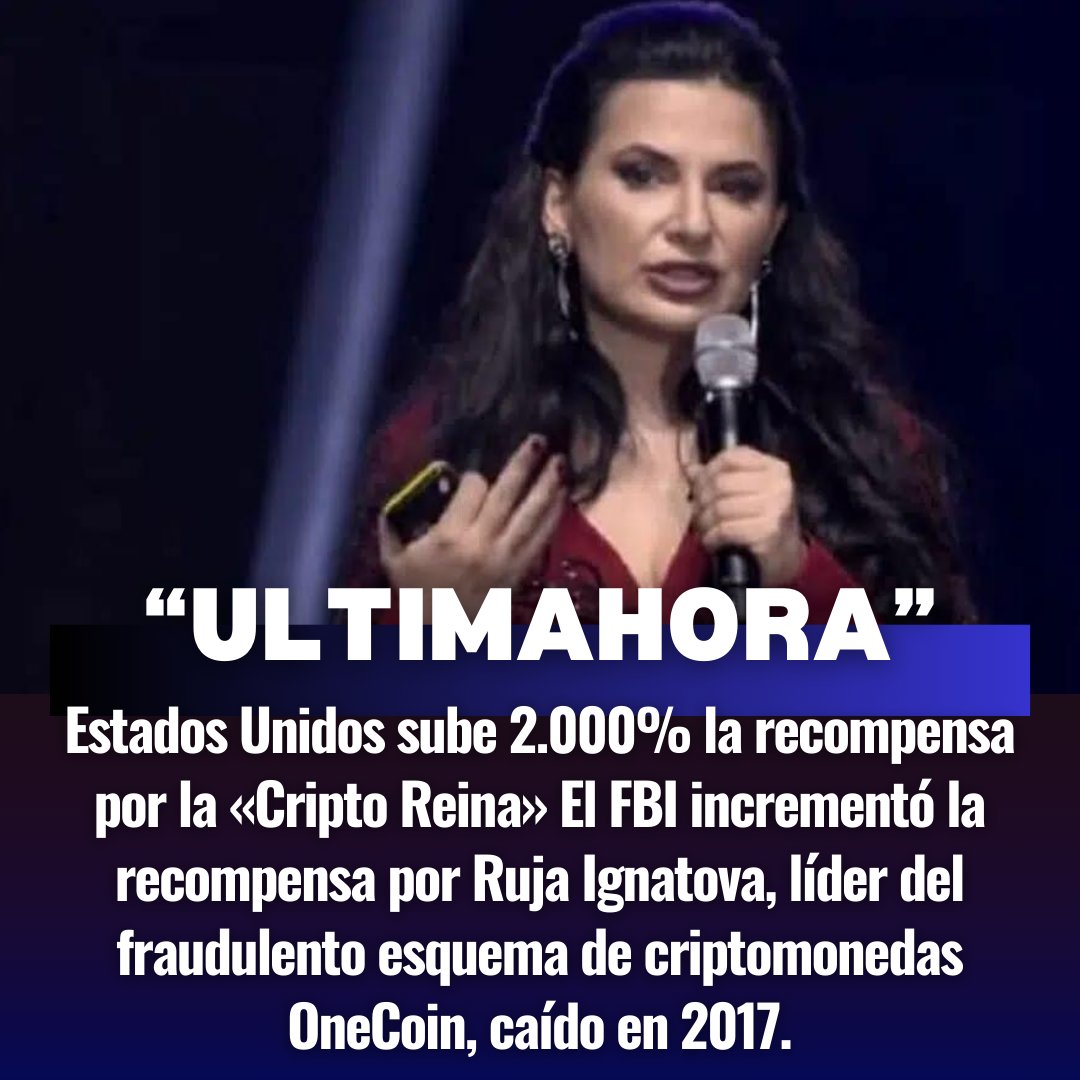 savannanews10's tweet photo. 🗞️📰Noticias de 28/06/2024📰🗞️

#OneCoin #RujaIgnatova #FBI #CriptoReina https://t.co/VFdoUoe2Ro