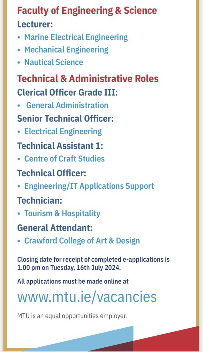 Noel Murray (@noelgmurray) on Twitter photo The <a href="/TourismHospDept/">Tourism & Hospitality Department, MTU Cork Campus</a> <a href="/MTU_ie/">Munster Technological University</a> are recruiting a Technician (Mat Leave cover) primarily with Textiles 🧵 🪡 expertise to support our Home Economics suite of programmes. Visit mtu.ie/vacancies for more details. Please RT The <a href="/TourismHospDept/">Tourism & Hospitality Department, MTU Cork Campus</a> <a href="/MTU_ie/">Munster Technological University</a> are recruiting a Technician (Mat Leave cover) primarily with Textiles 🧵 🪡 expertise to support our Home Economics suite of programmes. Visit mtu.ie/vacancies for more details. Please RT