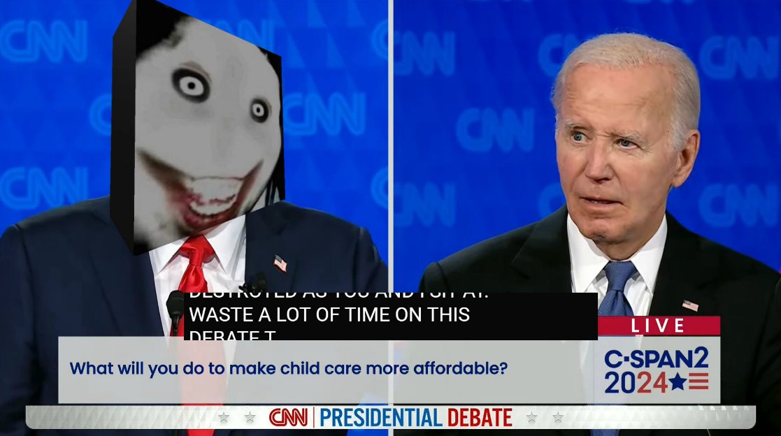 griswaldultra's tweet photo. this moment during the debate was wild https://t.co/VajPrl54PW