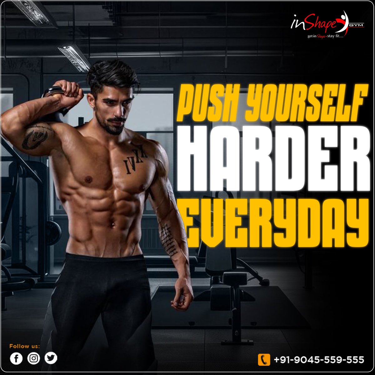 GymInshape's tweet photo. Push past your limits every day 💪 

📞 Call us at +91-9045-559-555
📍: Basement Sharda 
Plaza , Delhi Road (near sharda palace) Meerut

#FitnessGoals #PushYourLimits #GymLife #InShape #WorkoutMotivation #FitnessJourney #NoDaysOff #StrongerEveryday #FitnessAddict #FitLife https://t.co/XiDfFlIE9M