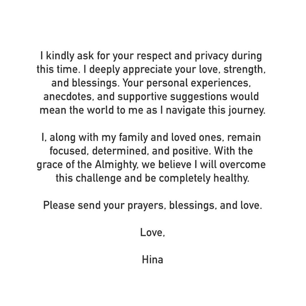 Hina Khan shares a shocking health update. Hina Khan is diagnosed with breast cancer. We wish her a speedy recovery 🙏 Stay Strong Hina Khan.

#HinaKhan #hina #Yrkkh #chipkumedia