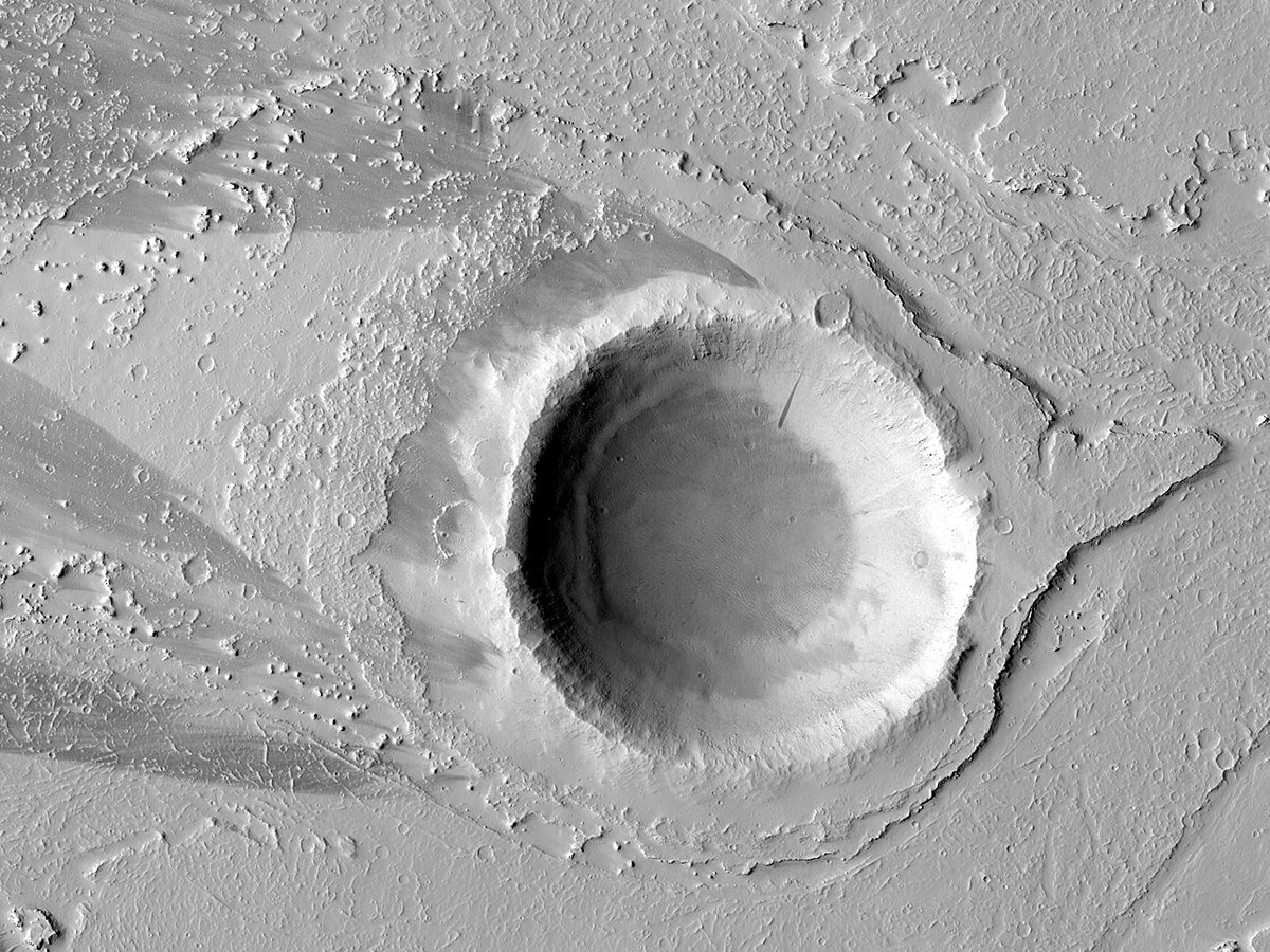 HiRISEDeutsch's tweet image. Krater-gekerbte Insel im Lavastromfeld
Der Kanal auf diesem Bild wurde möglicherweise sowohl von Lava als auch von Wasser durchtränkt.

uahirise.org/hipod/de/ESP_0…
NASA/JPL-Caltech/UArizona
#Mars #NASA #Deutsch #German #Wissenschaft