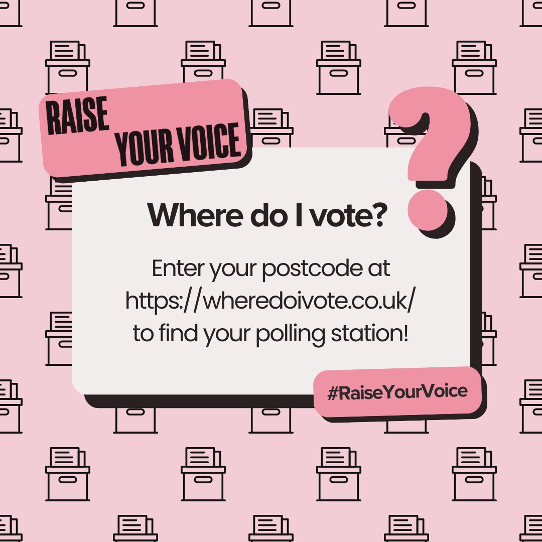 ❓ Where do I vote?

Enter your postcode at wheredoivote.co.uk to find your polling station! 🗳️

<a href="/BGCWales/">BGC Wales</a>
<a href="/SwanseaMAD/">Swansea MAD</a>
<a href="/WelshGovernment/">Welsh Government</a>

#RaiseYourVoice