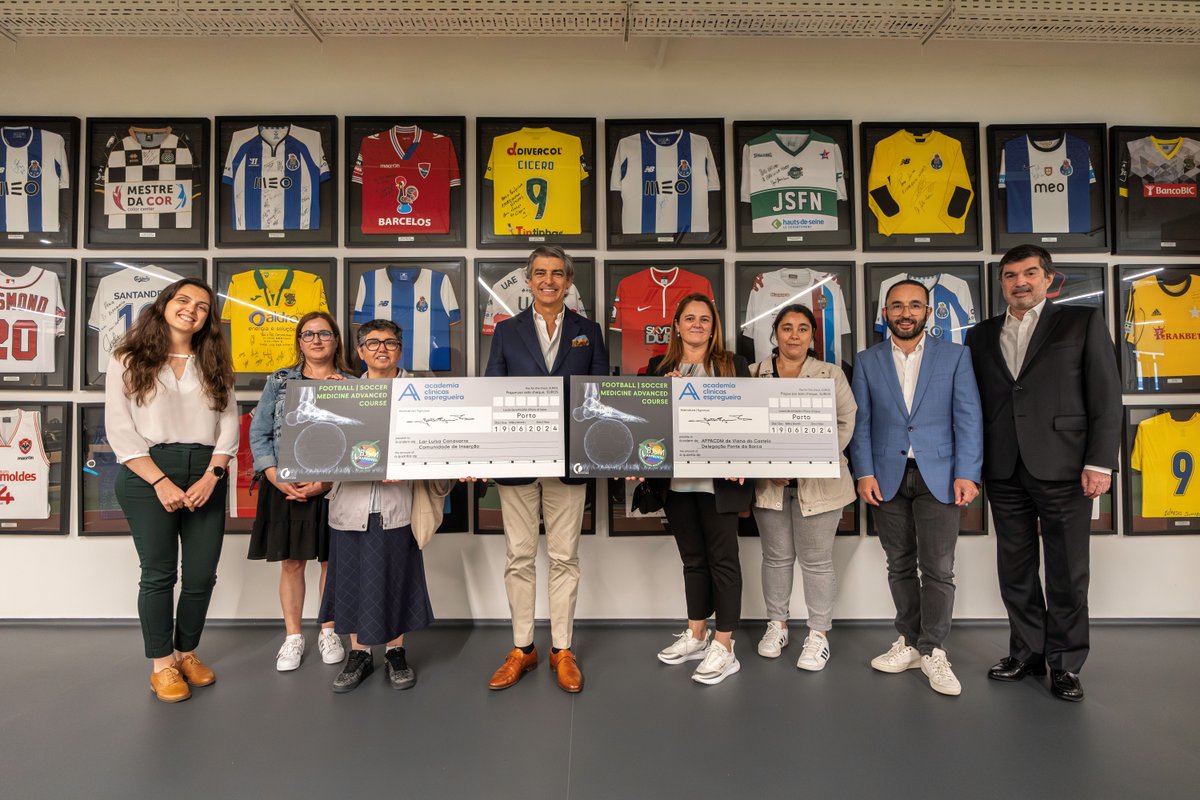 Celebrating the triumph of the inaugural Football Medicine Advanced Course!

In addition to a successful course, €2000 were raised to support young mothers and pregnant teenagers, and children with mental disabilities 👏

Join the #FMAC 2nd edition 🔗 bit.ly/3MCLpsj