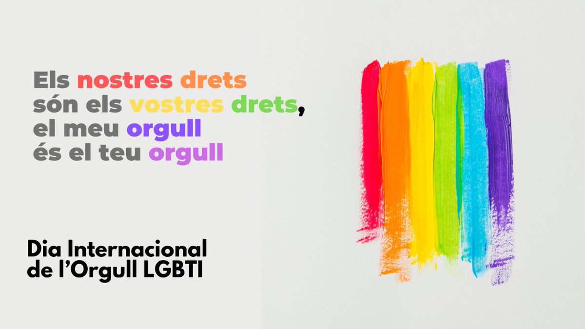 Avui és 28 de juny,es compleixen 55 anys que a l'Stonewall Inn de Nova York, un grup de valents van dir prou i es van rebel·lar, van començar a col·locar els fonaments per canviar la història, obrim les portes dels armaris i llencem les claus al mar, #OrgullLGTBI
#OrgullRapitenc