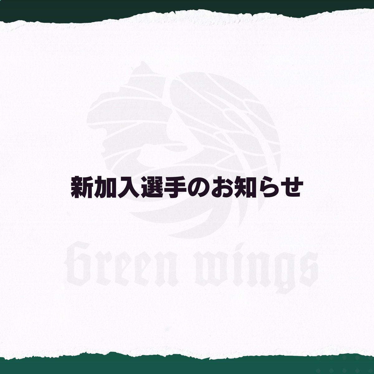 GGreenwings's tweet photo. 🟢新入団選手のお知らせ🟡
この度、#髙相みな実 選手、#塩崎葵葉 選手の入団が決まりました。
応援よろしくお願いします‼️
#群馬グリーンウイングス

https://t.co/hk9IKOFBk4 https://t.co/xCjuZxRQUm