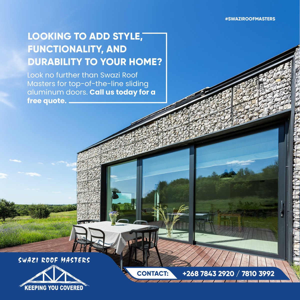 RoofMasters_sz's tweet image. Upgrade your home with our premium sliding doors! Not only do they enhance the aesthetic appeal of your space, but they also offer exceptional performance and energy efficiency. Transform your home today with our stylish and functional sliding doors.
#Swaziroofmasters #Matsapha
