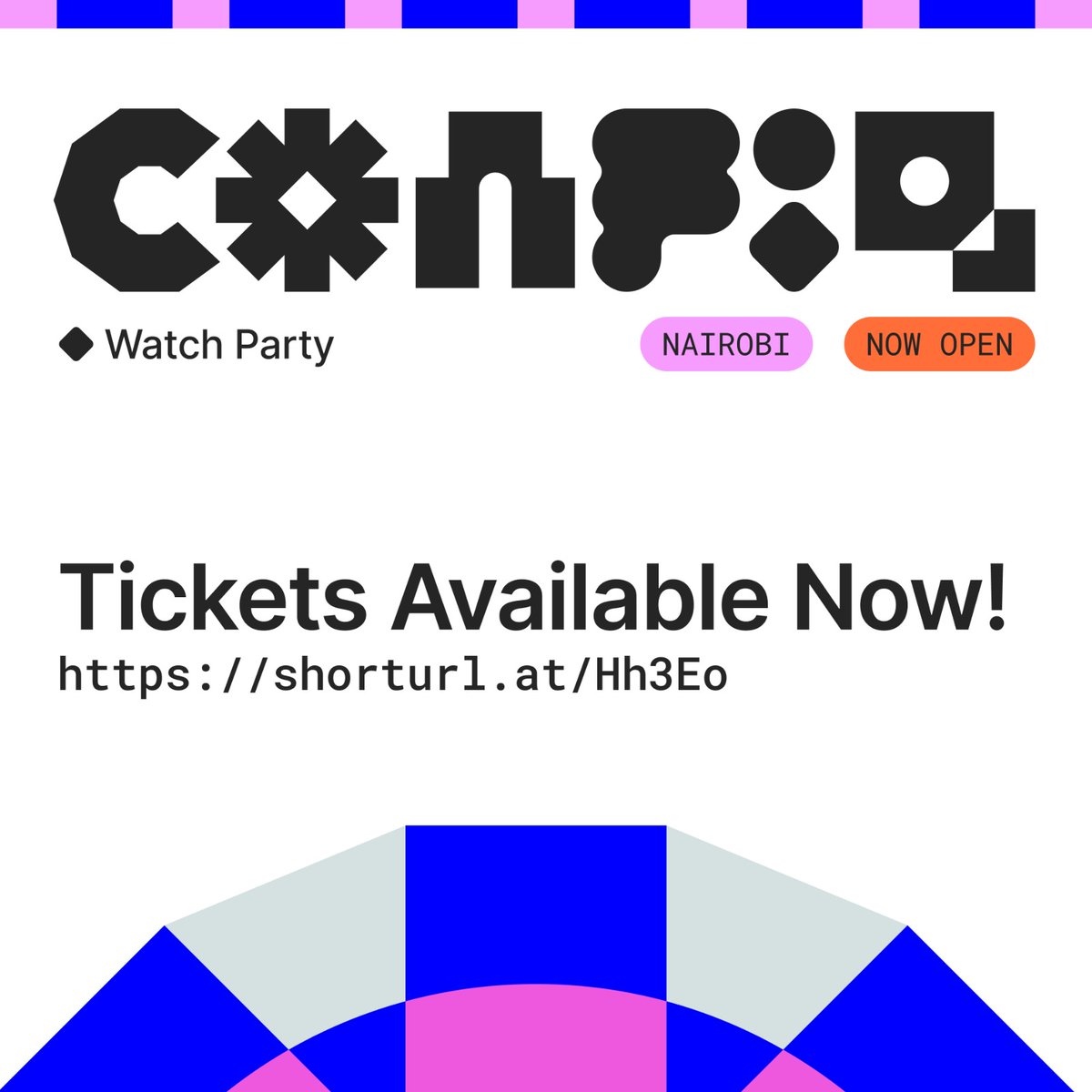 Hey Figmates! 🥳

Join us for the #figmaconfig2024 Nairobi Watch Party on July 13th! 🎉

We can't wait to connect and get inspired together.

📅 Date: July 13, 2024
📍 Venue: We'll let you know soon!

Join the fun: 👇🏽
 shorturl.at/Hh3Eo

See you there! 😊 
#Config2024