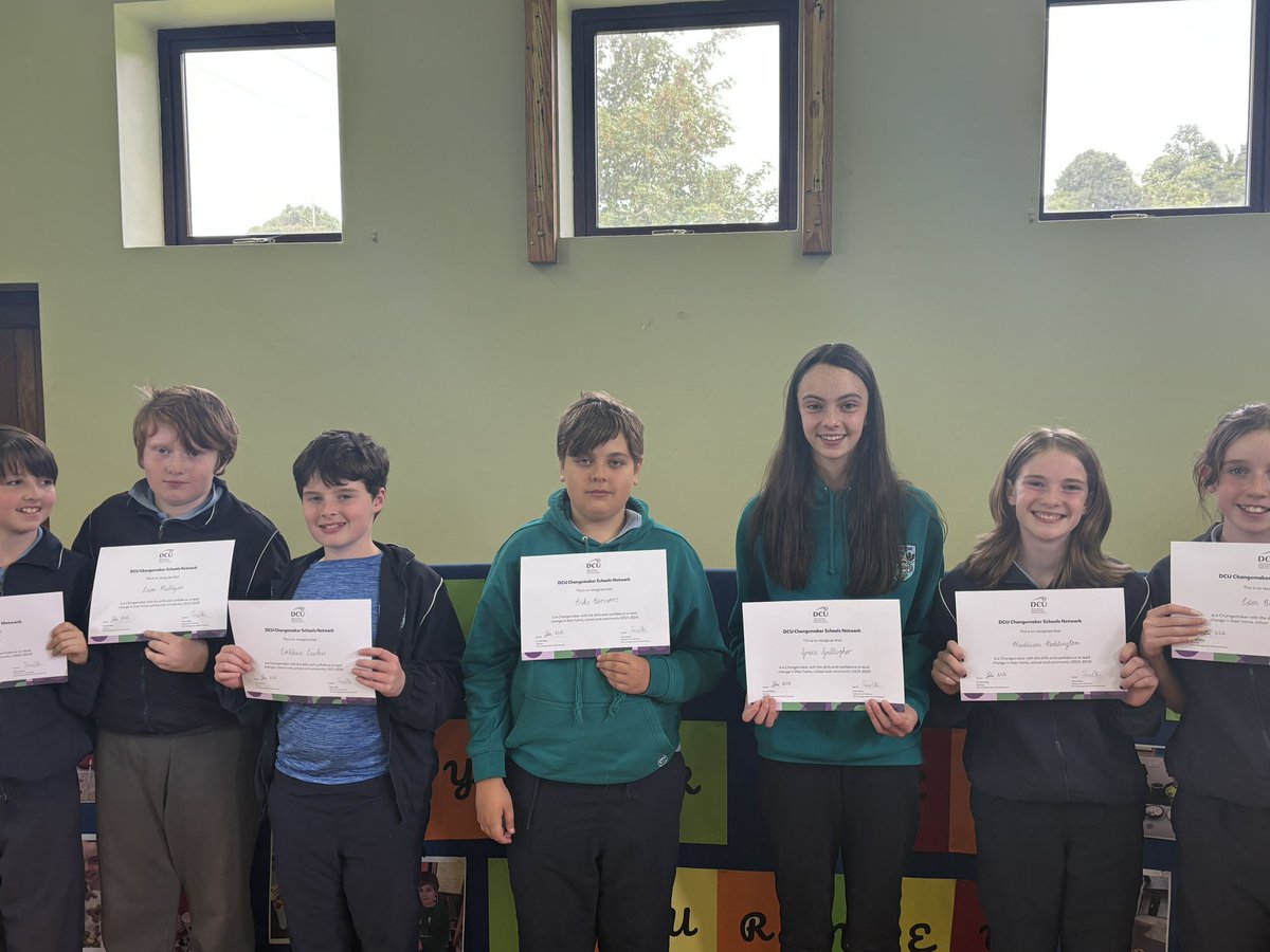 Barnacogue N.S (@barnacoguens) on Twitter photo Our wonderful #changemakers who show #empathy #creativity #teamwork & #leadership everyday, were recently awarded their <a href="/DCUCMS/">DCU Changemaker Schools Network (DCU CSN)</a> certificates to recognise all of their hard work! Well done everyone đ€©đ€© Our wonderful #changemakers who show #empathy #creativity #teamwork & #leadership everyday, were recently awarded their <a href="/DCUCMS/">DCU Changemaker Schools Network (DCU CSN)</a> certificates to recognise all of their hard work! Well done everyone đ€©đ€©