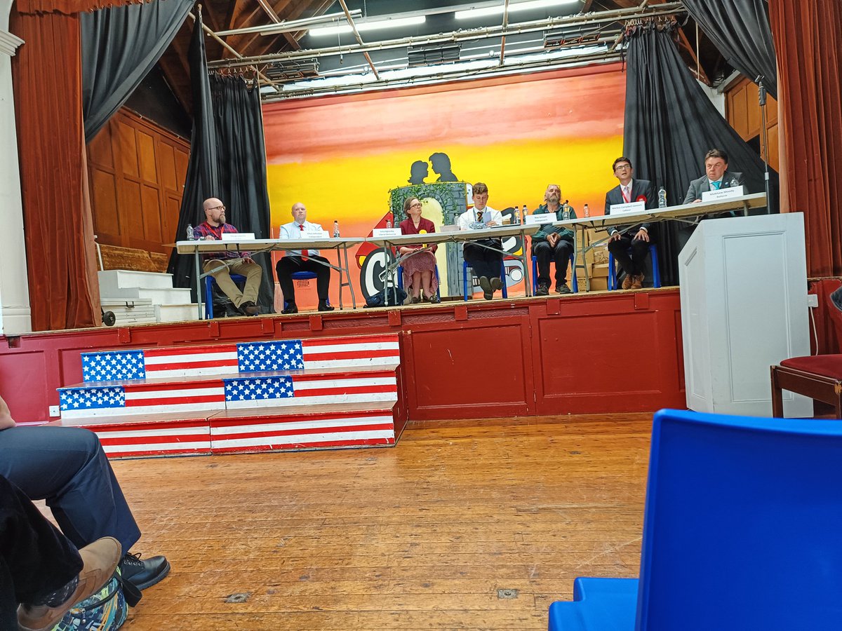 Unfortunately we couldn't 'watch' Mark Jenkinson yesterday evening, as he didn't attend the Hustings at QEGS in Penrith.

But it was an incredibly civilised and positive experience. No worries about security, and the candidates mingled with people that stayed at the end. 1/2