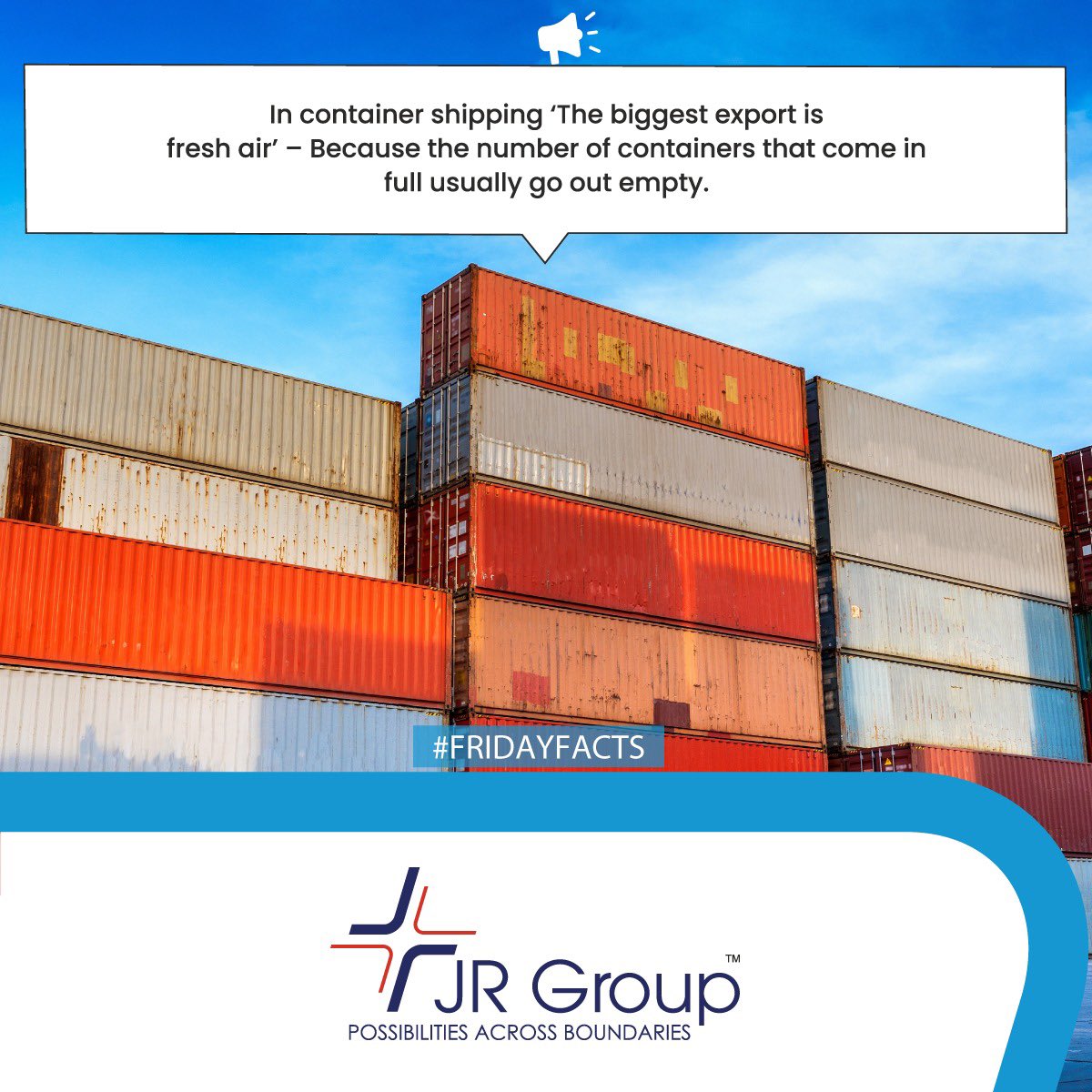 jrgroupindia's tweet photo. The fact we never expected π
#Possibilitiesacrossboundaries #JRgroup #Possible #India #Logistics #Shipping #Petroleum #Corporate #Possibility #possibilities #Gobeyond #Focus #focusonpossible #Fact #FridayFacts https://t.co/bC8W74lTBz