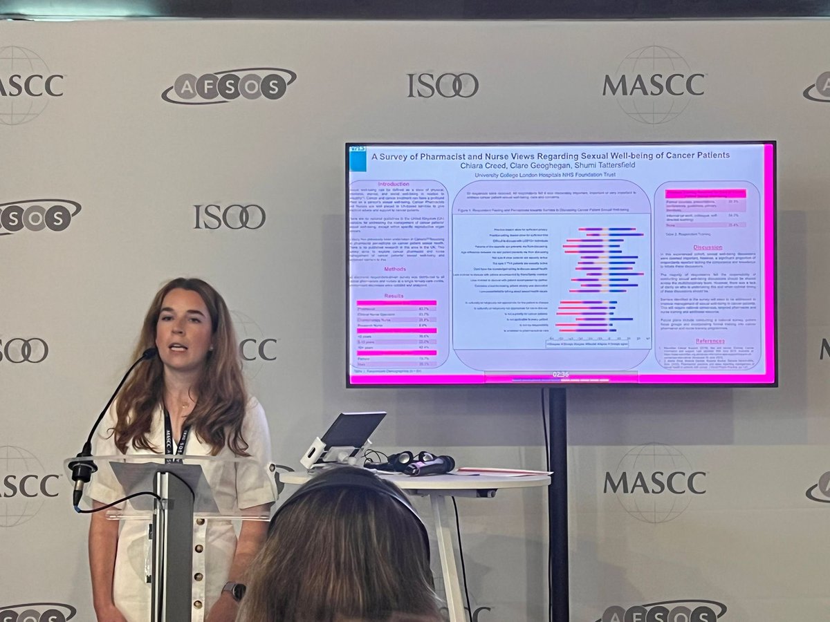 Raakhee Shah (@raakhee_shah) on Twitter photo Chiara Creed presenting UCLH survey of pharmacists and nurses views on sexual wellbeing in cancer patients. #MASCC24 #cancer #sexualhealth <a href="/ClareGeoghegan/">Clare Geoghegan</a> <a href="/BOPACommittee/">BOPA Committee</a> <a href="/CMORE2improve/">CMORE</a> <a href="/PinkieChambers/">Dr Pinkie Chambers</a> Chiara Creed presenting UCLH survey of pharmacists and nurses views on sexual wellbeing in cancer patients. #MASCC24 #cancer #sexualhealth <a href="/ClareGeoghegan/">Clare Geoghegan</a> <a href="/BOPACommittee/">BOPA Committee</a> <a href="/CMORE2improve/">CMORE</a> <a href="/PinkieChambers/">Dr Pinkie Chambers</a>