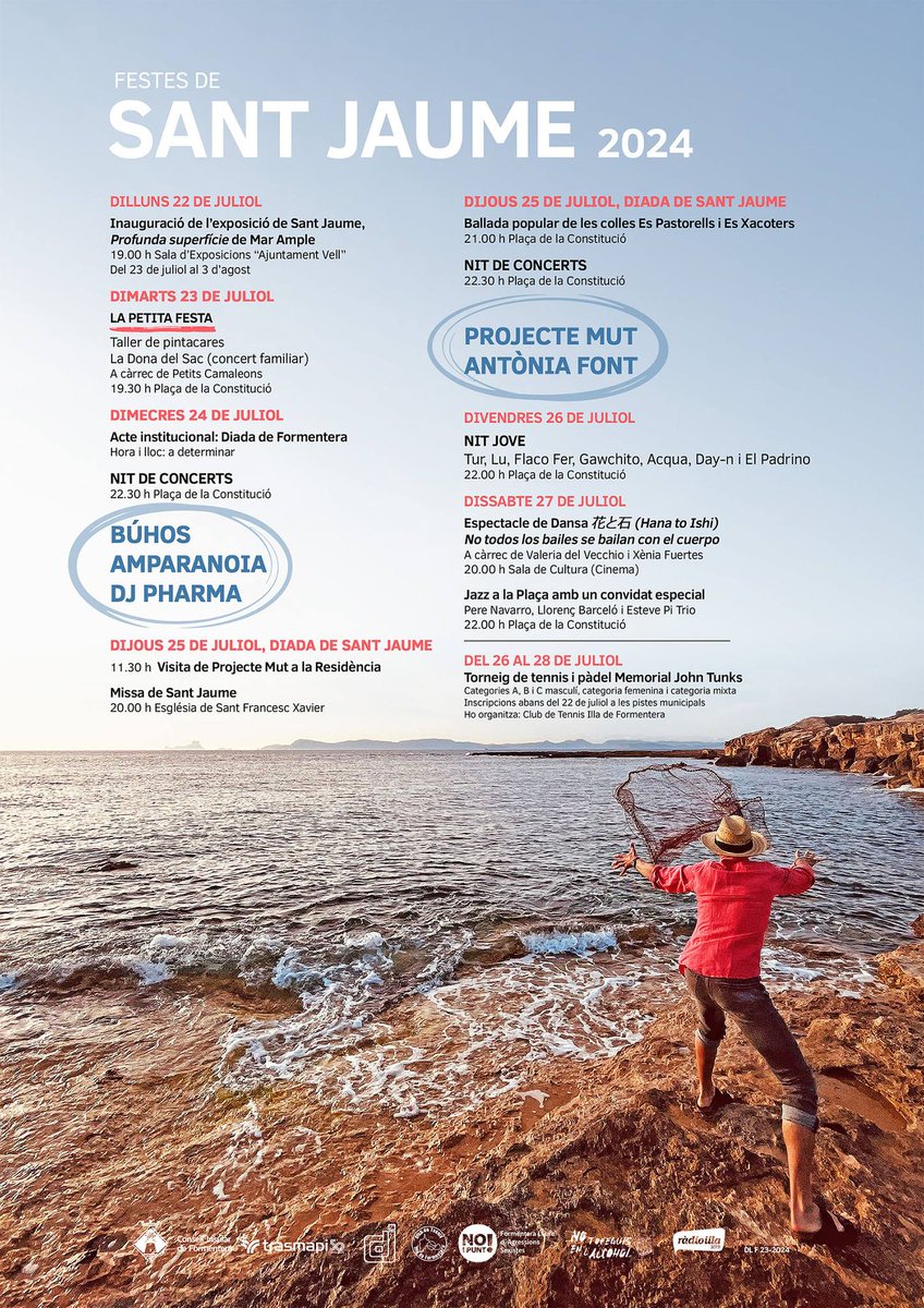 Festes de Sant Jaume 2024 #Formentera
ferry-ibizaformentera.com/es/index.php
#fastferry #ferryTrasmapi #FastferryFormentera #FastFerryIbiza #TrasmapiFormentera #TrasmapiIbiza #FerryFormentera #FerryIbiza #FerryIbizaFormentera #Eivissa #PuertodeIbiza #PuertodeFormentera #PuertodelaSavina #Ibiza