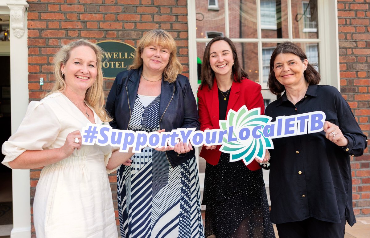 Powerful testimonies from (L-R) Ruth Griffin (Youth Services), Sandra O'Toole (Post Primary) Megan Whyte  (CNS) and Louise Hassan (FET) at this weeks launch of #SupportYourLocalETB campaign where ETBs met with Oireachtas members to outline their 4 key asks. #ETBStrongerTogether