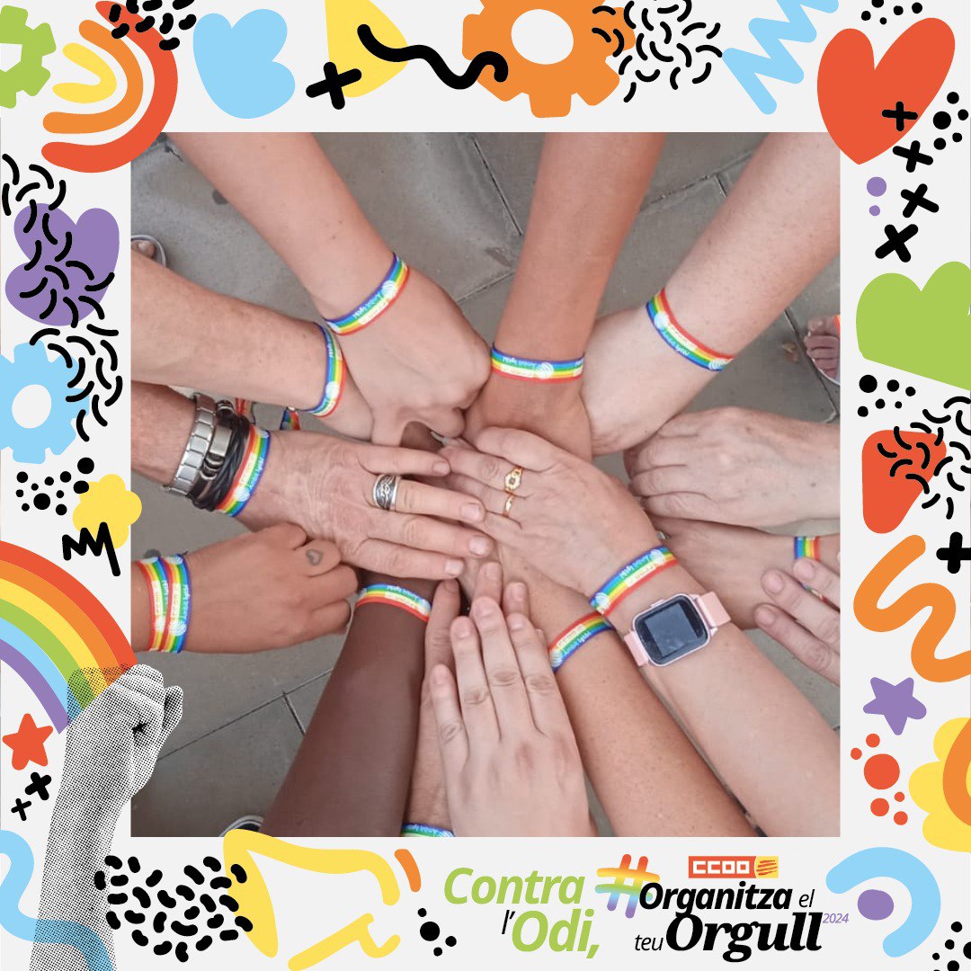CCOOMetroBCN's tweet photo. 🌈#28J Dia Internacional de l'Orgull LGTBI+ es commemora la revolta de Stonewall, que es va produir el 28 de juny de 1969. 

💪A CCOO organitzem el teu orgull per lluitar contra el discurs d'odi de la ultradreta!

#OrganitzaElTeuOrgull https://t.co/mon1X1wbqb