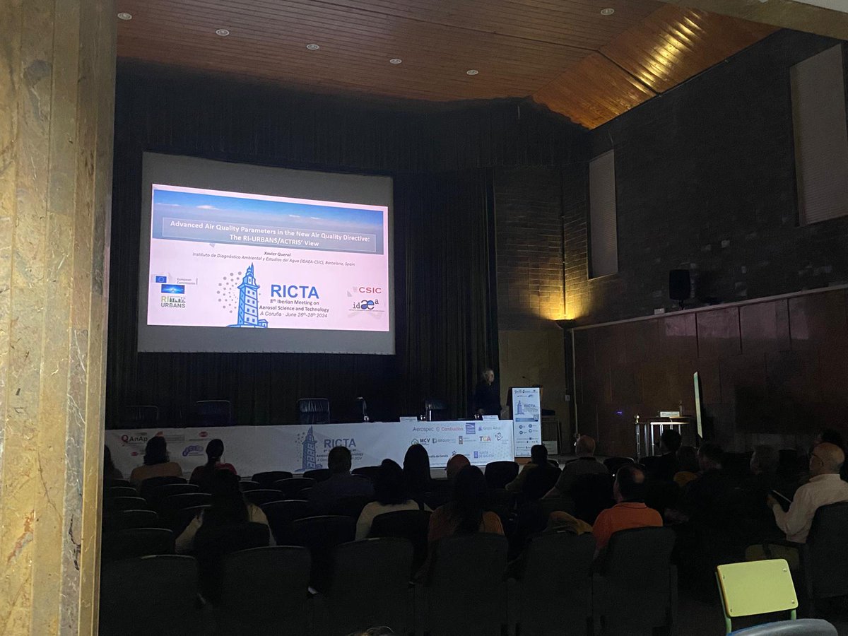 Starting Xabier Querol conference!  #ricta2024 #aerosol  <a href="/xqcgeo/">Xavier querol</a> <a href="/CSIC/">CSIC</a>