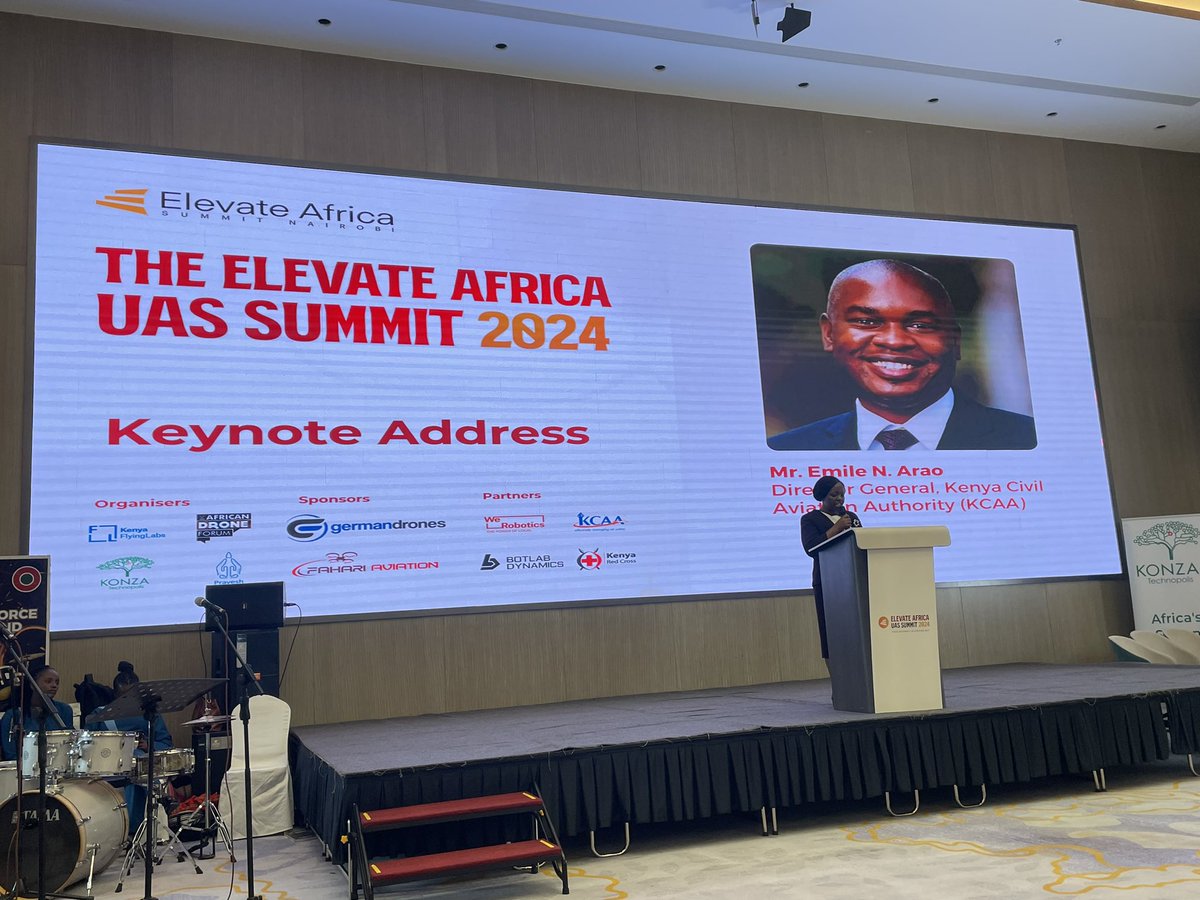 Kenyaflyinglabs's tweet photo. Great to see the @elevateafrica24 summit happening today at the @argylegrand Nairobi. Thanks for the support @CAA_Kenya @konzatech @jpokwiri @germandrones @FahariAviation @BotLabDynamics @KenyaRedCross @hoovermode among all others who made this summit possible. https://t.co/JKIeQC6hz8