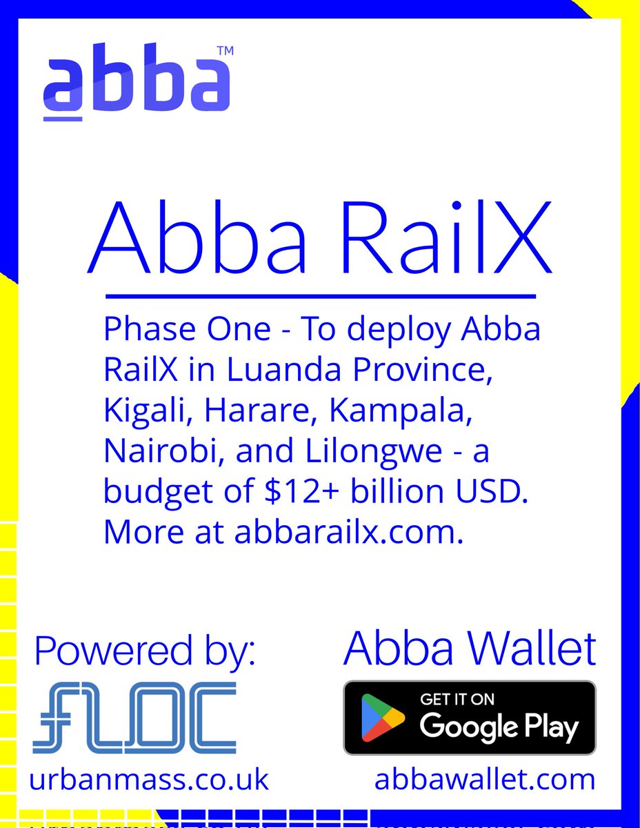 abbaplatforms's tweet photo. #Luanda #Kigali #Harare #Kampala #Nairobi #Lilongwe #abbarailx #abbawallet #africa https://t.co/1g60taGJ7e